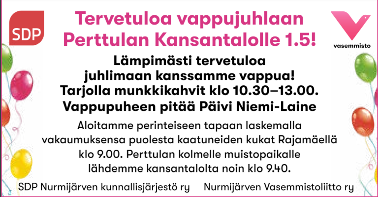 Vappu 1.5.2024 Kansantalolla
